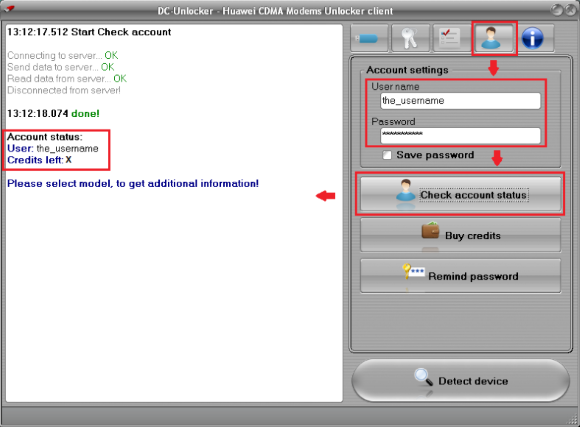 برنامج فك شفرة هواوي EC156 وانواع اخري Check-account-status