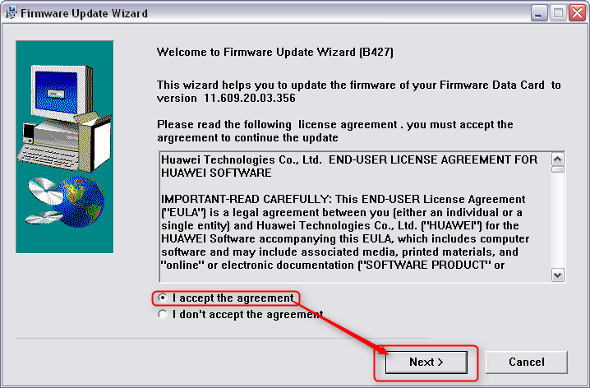 Firmware update wizard
