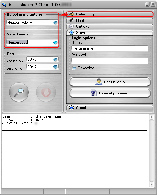 Select Huawei modems and model E303