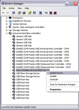 880U begin change driver