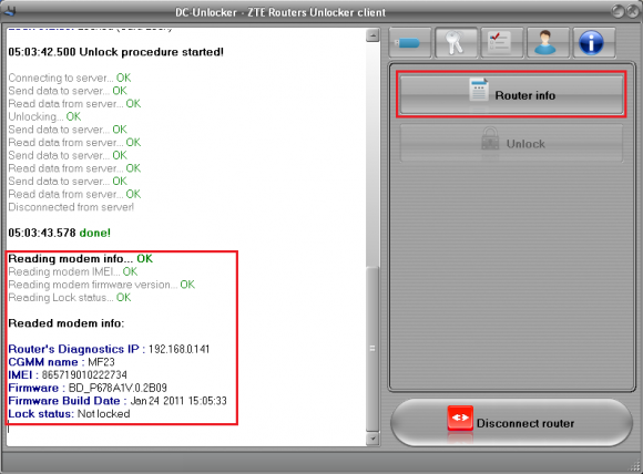 ZTE MF23 detect and unlock by network cable guide 10_12