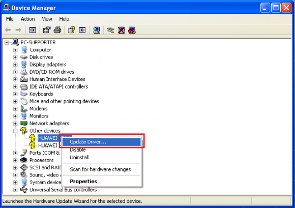 Hilink modem switch to Ports