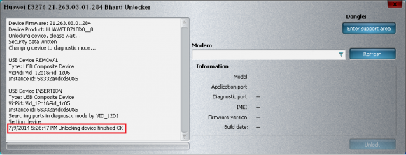 Huawei E3276 Airtel detect and unlock guide 4_125