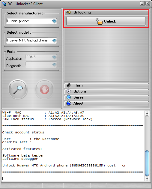 Dc unlocker 2. Huawei Android шапка звезда ваг.
